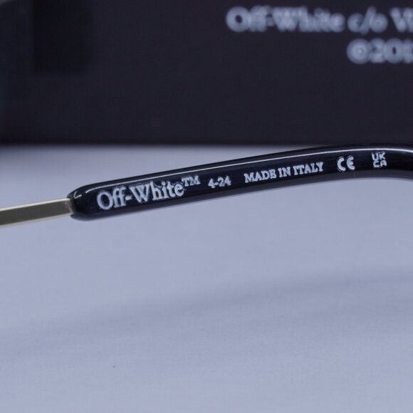 Off-White OERI13M MIAMI 7640 Oval Sunglasses – Gold/Blue